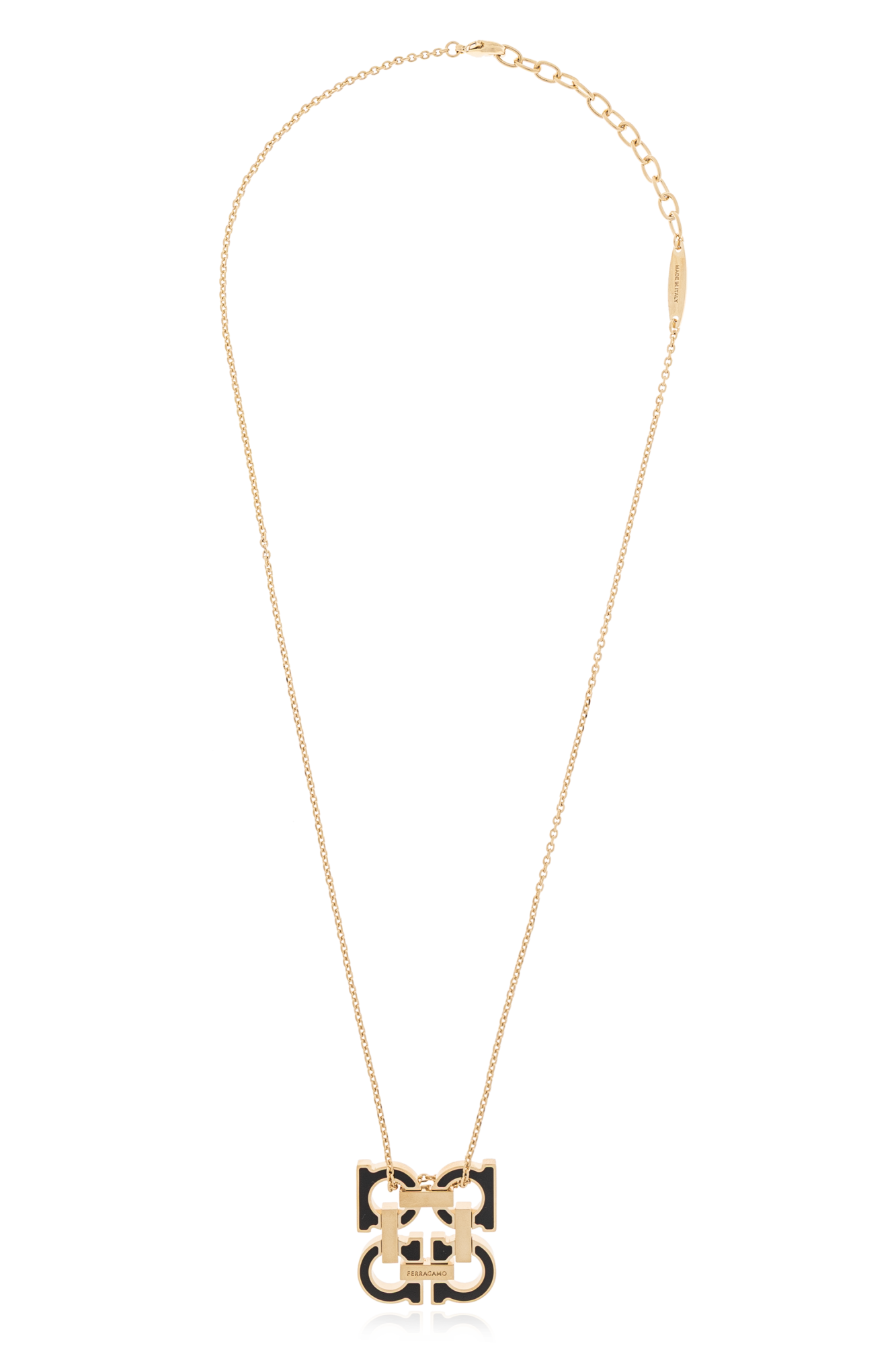 ネックレス・ペンダント FERRAGAMO FW25 NECKLACE WITH PENDANT (770481 760706001) Gold Necklace with a pendant in the shape of a logo